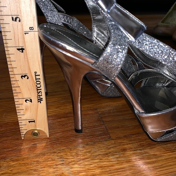 Guess Metallic Silver Strappy Heels - Picture 13 of 15